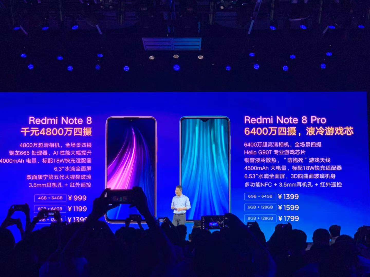 Redmi Note 8系列手机发布：首发6400万四摄相机