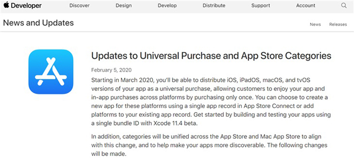 苹果不再对合并的iOS和Mac应用重复收费