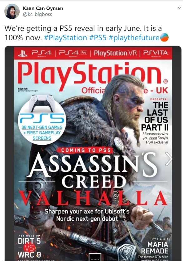 PlayStation官方杂志遭网友曝光，索尼6月或将公布38款PS5游戏