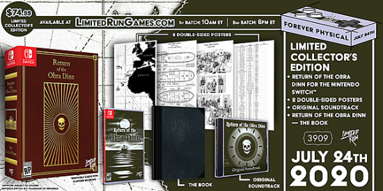 Return of the Obra Dinn Nintendo Switch/PS4 physical version pre-ordered on Friday