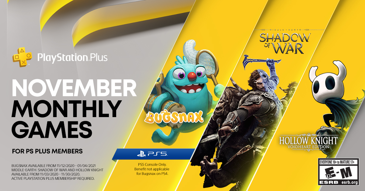 PS+会员11月免费游戏阵容公布 PS5游戏在列