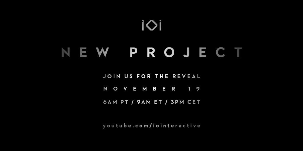 开发公司IO Interactive宣布将于今晚公开新作品