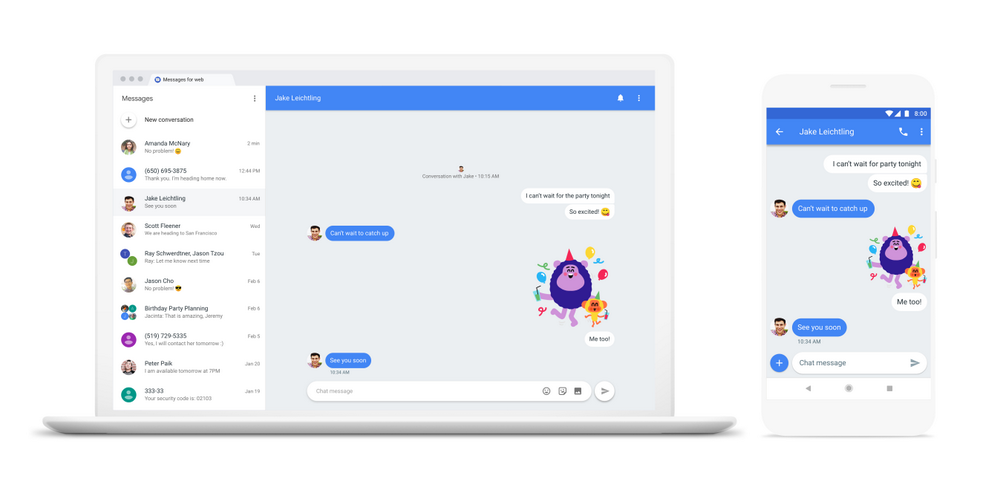 google 测试 android messages 应用的端到端加密功能