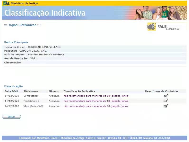 《生化危机8》已在巴西获得评级 发售日期将近