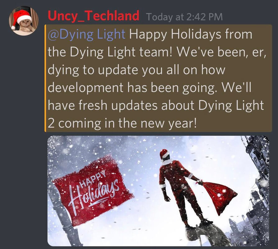 《消逝的光芒2》将在明年公布更多游戏细节